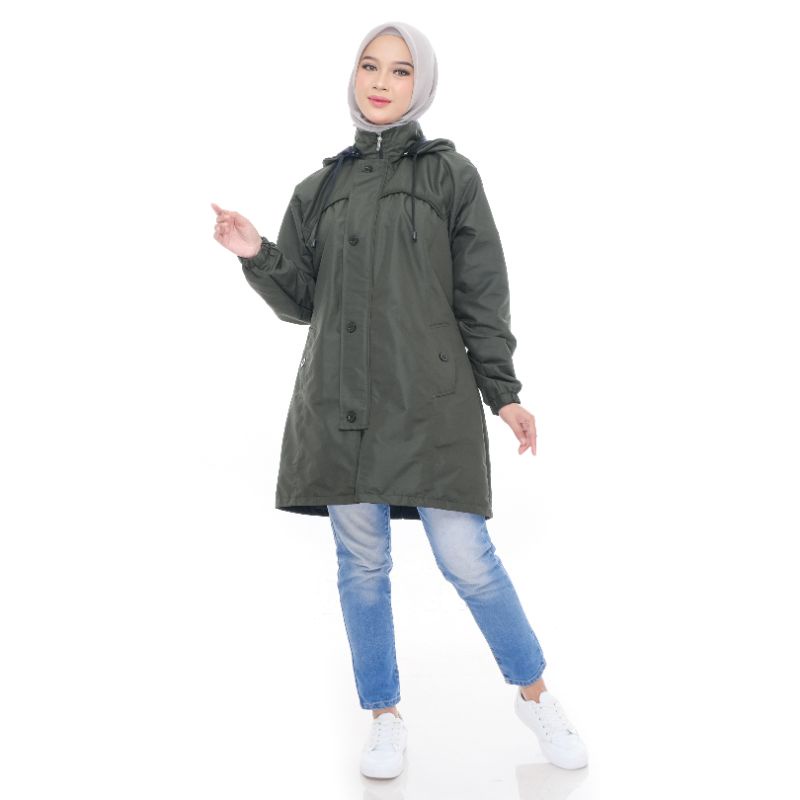 ANAPHA jaket parka syari muslimah jaket hijab hijabers jaket parka wanita panjang jacket hijaber syari