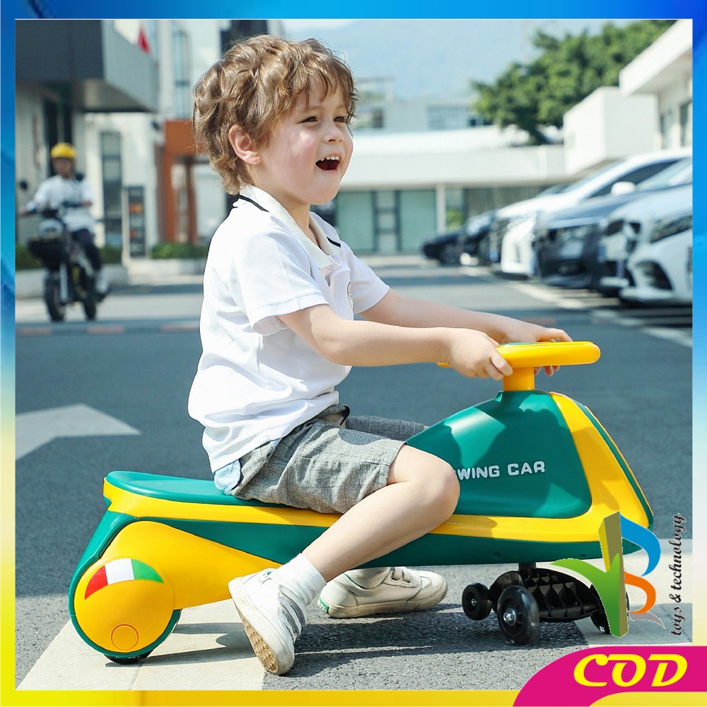 RB-M193 Mainan Mobil Dorong Anak Ride On Swing Car LED Musik Mobil Mobilan Anak Dorong Skuter Duduk
