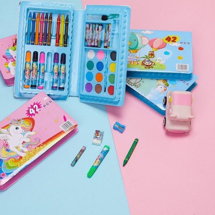 

DFY✼ Crayon set isi 42/68 PCS Alat Melukis menggambar Anak Atk pensil Warna Barang Baru