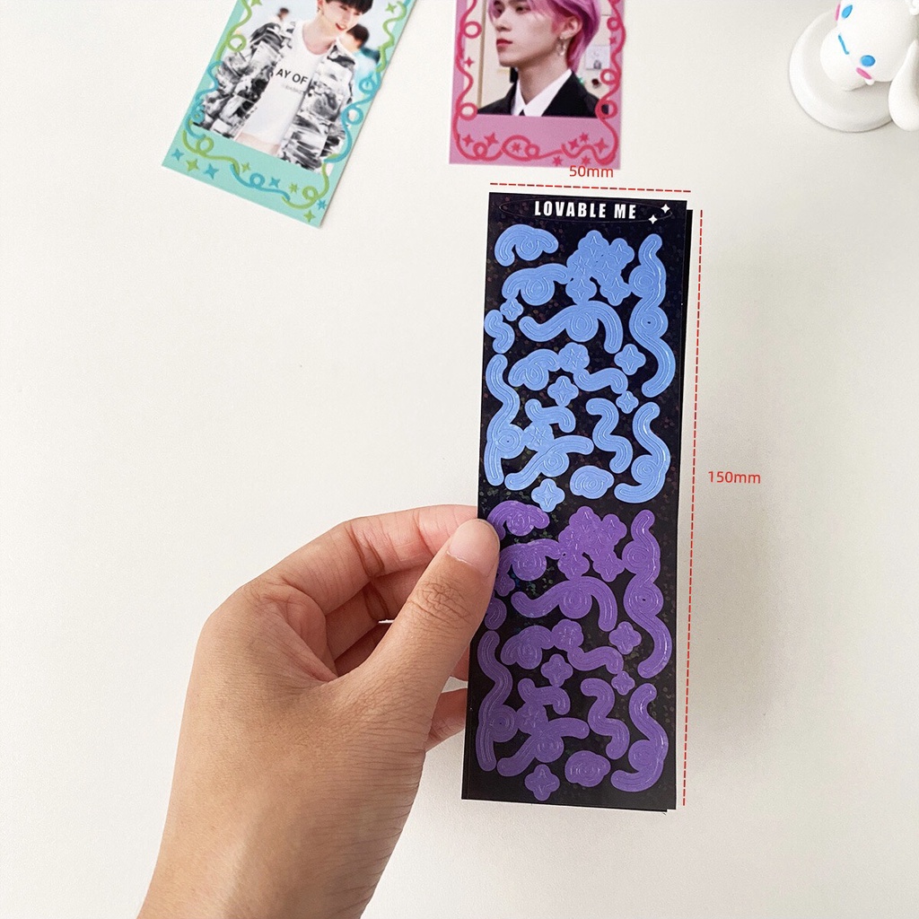 [kstuffind] Sticker Pita Berkilau Warna Kontras Ribbon Dekorasi Jurnal DIY Stickers Laser Stiker Decoration Dekorasi Deco Photocard PC Toploader Stationary