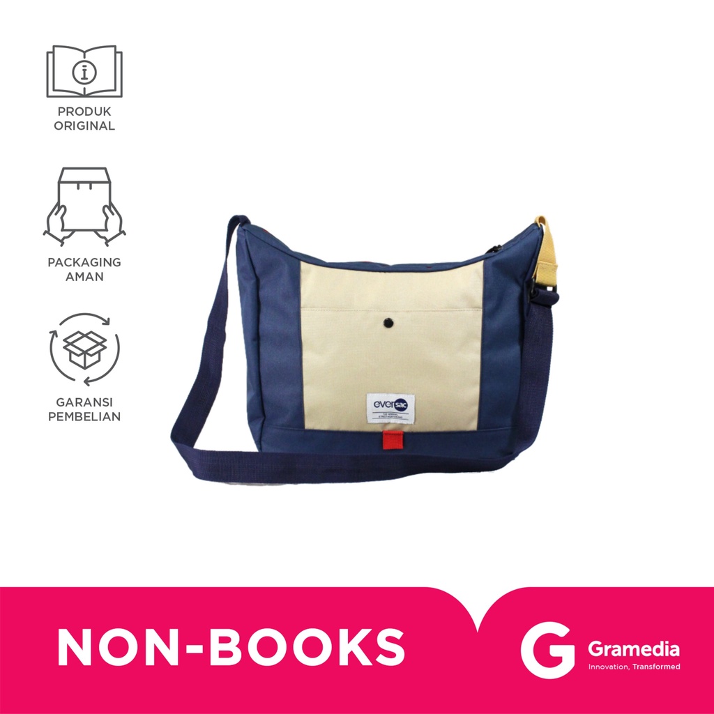 Eversac Sling Bag Zanca Navy Tan