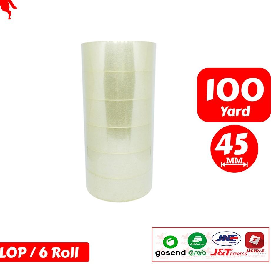 

Cuma Di Sini Lakban OPP Tape / Lakban Bening KSATRIA Tape 100 Yard (1 Slop)