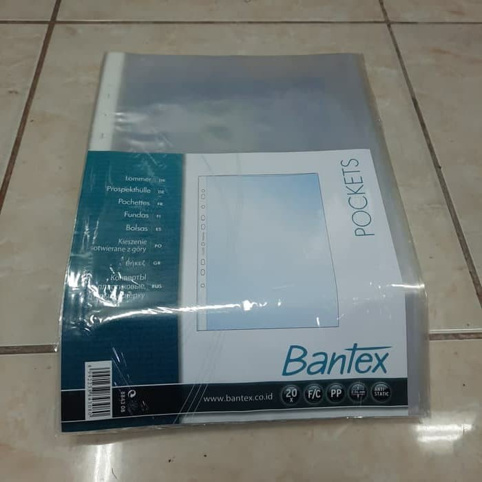 

PRODUK TERBATAS PP Pocket Bantex 8843 08 Folio 0.06 mm Code 2946