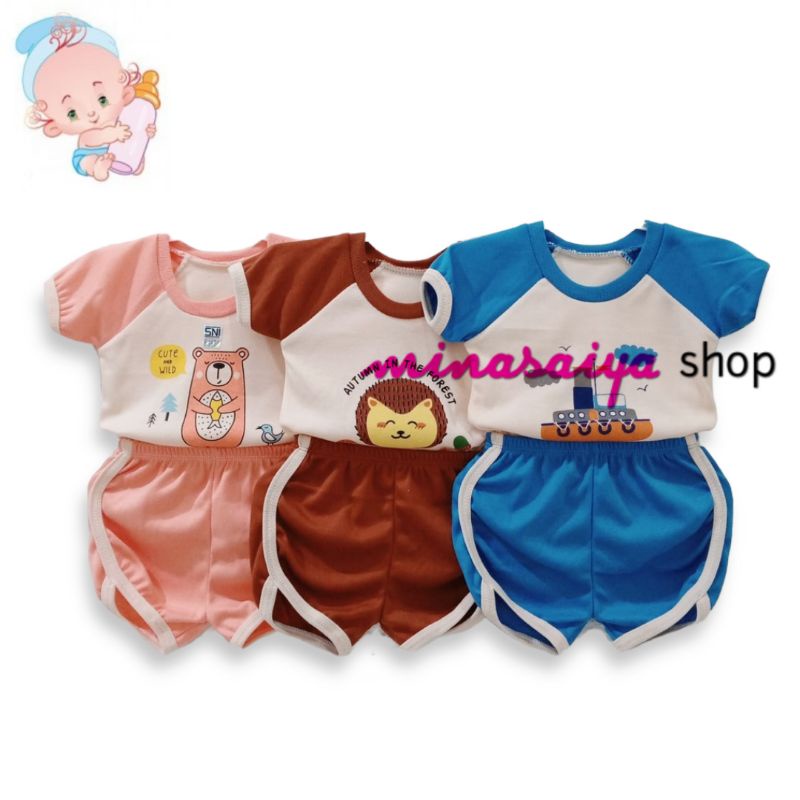 CHUBBY Setelan Bayi SNI Lengan Pendek Sport Uk. S - XXL