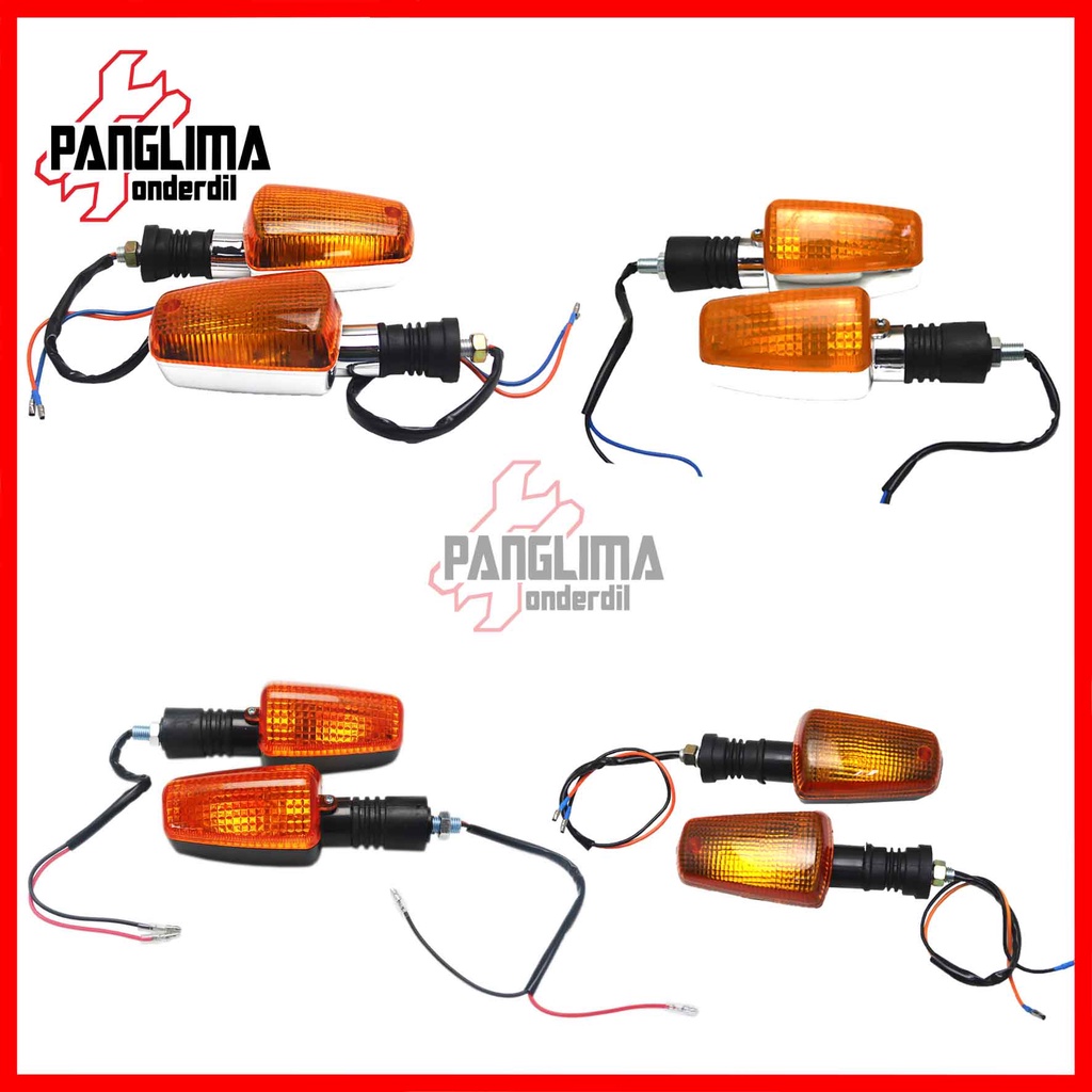 Lampu Sein Assy RX King New 2002-2006 &amp; Scorpio Lama-Z 2005-2009 Sen Warna Kuning Set