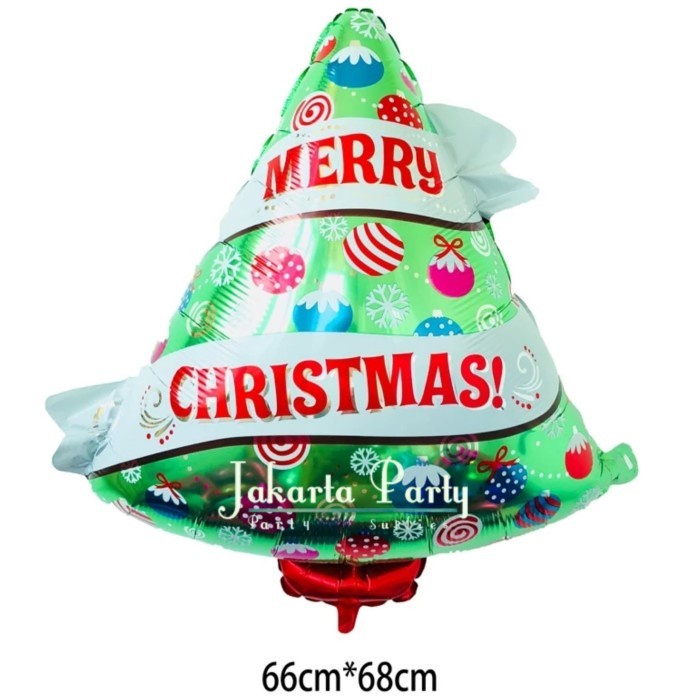 Balon Foil Natal / Balon Merry Christmas / Balon Foil Pohon Natal2