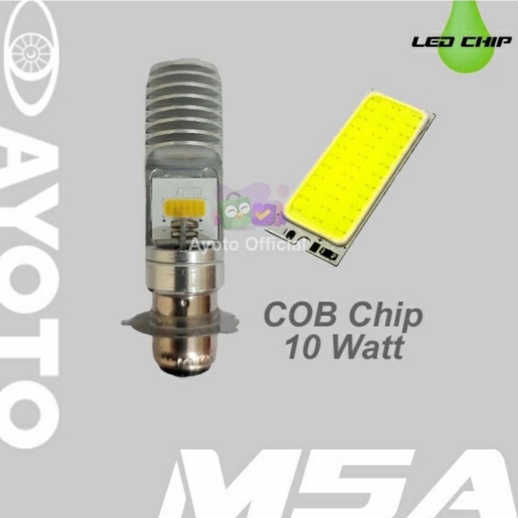 Lampu Depan LED Motor AYOTO M5A AC/DC Watt 10 Piringan Kaki 3