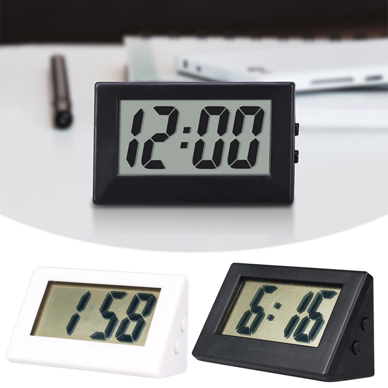 Jam Alarm LED Hemat Energi Mini Desktop Digital Clock Electronic Silent Clock Pajangan Waktu Perlengkapan Dekorasi Untuk Kamar Tidur Mobil Sekolah Kantor