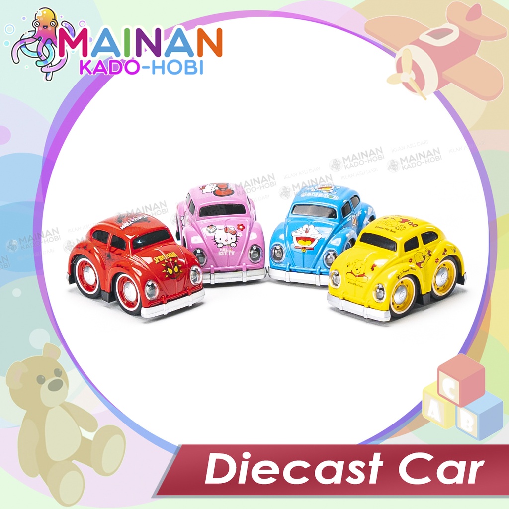 MAINAN ANAK DIECAST SUPER CAR MOBIL KARTUN PULLBACK TOYS