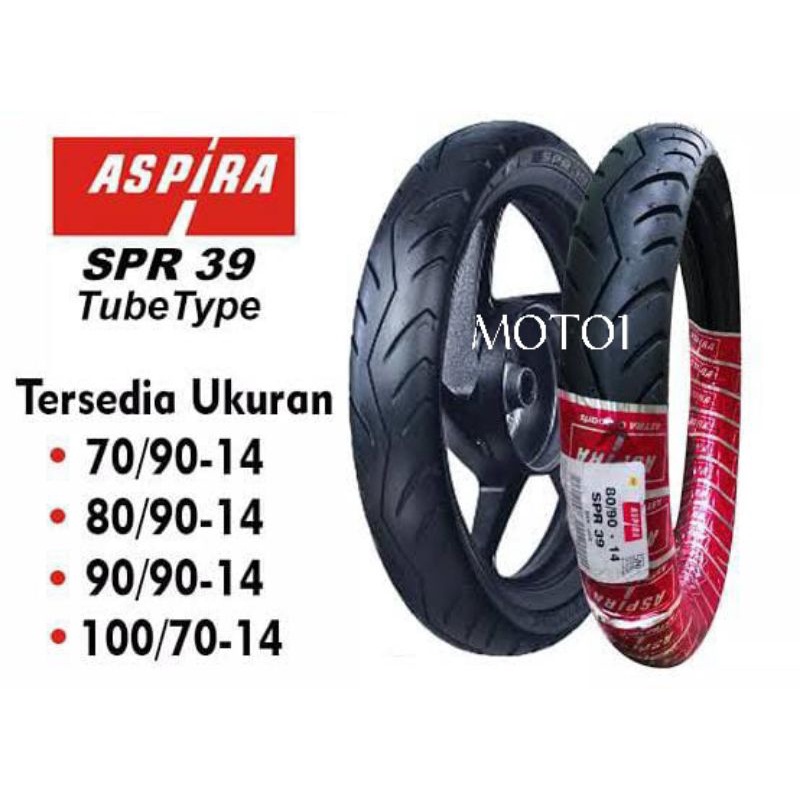 BAN MOTOR ASPIRA SPR39 (70/90-14/ 80/90-14 90/90-14) RING 14 TUBETYPE (PAKAI BAN DALAM) PILIH VARIAN