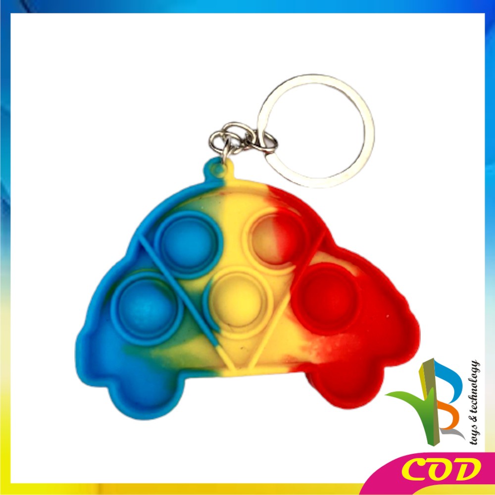 RB-M131 Gantungan Kunci Pop It Mainan Pop It Rainbow Karakter Fidget Push Pop It Pelangi Pop Its