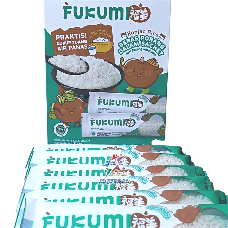 FUKUMI Beras Porang PER SACHET - Shirataki/Konjac Rice / Fukumi Shirataki Beras Konjac Rice Diet