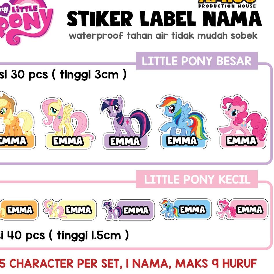

(M(87☎) label nama anak Stiker gambar bt21 avengers princess minion my little pony princess harry potter kakao friend custom paling laris