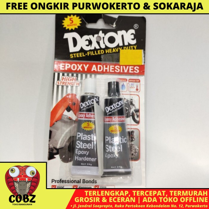 

48 GR / DEXTONE 5 MINUTES PLASTIC STEEL EPOXY ADHESIVE LEM SERBAGUNA