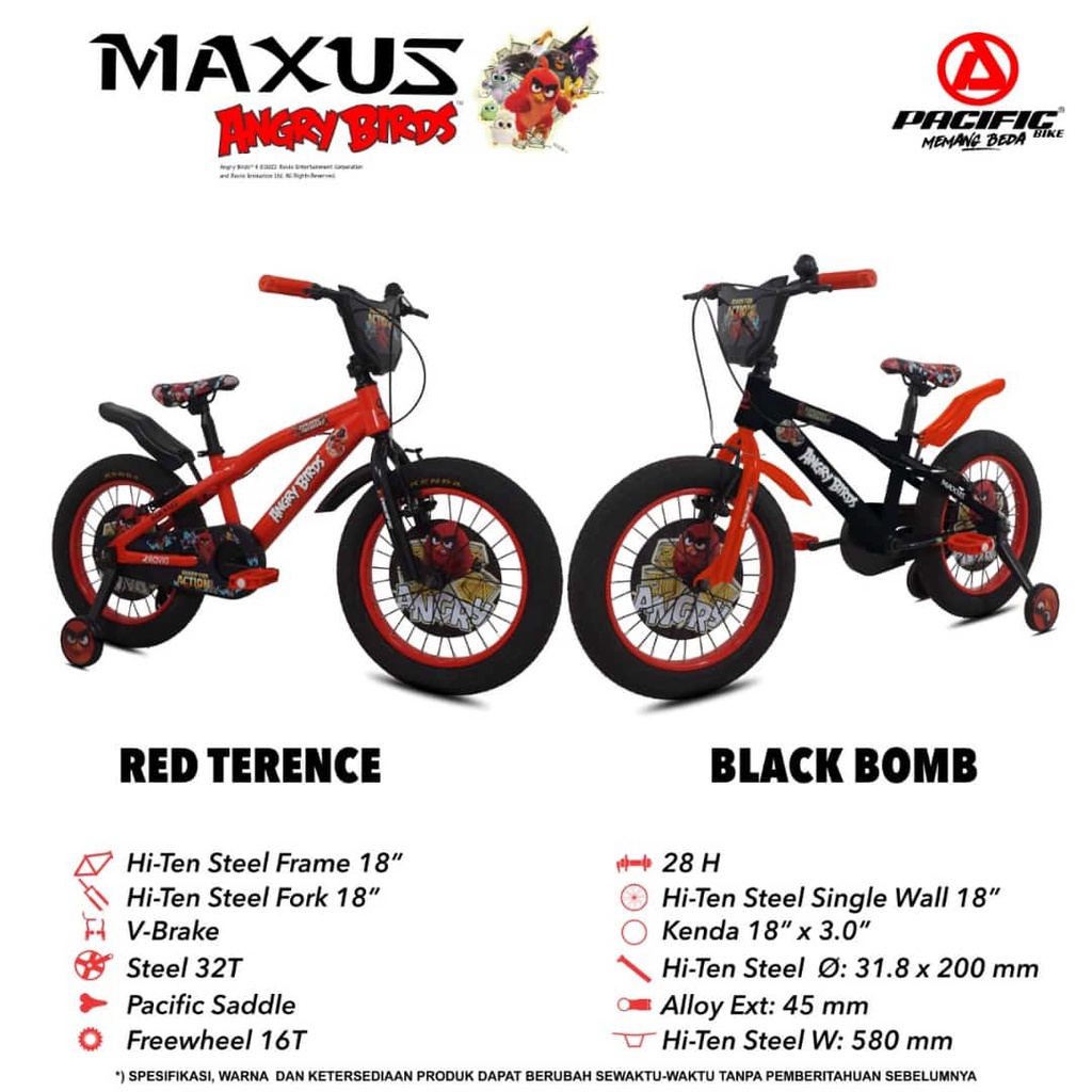 Bazar Sepeda - SEPEDA ANAK COWOK BMX 18 INCH PACIFIC MAXUS BAN 3.0