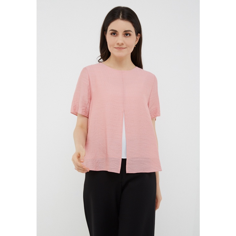 L'More Half Split Blouse 156E-Pink