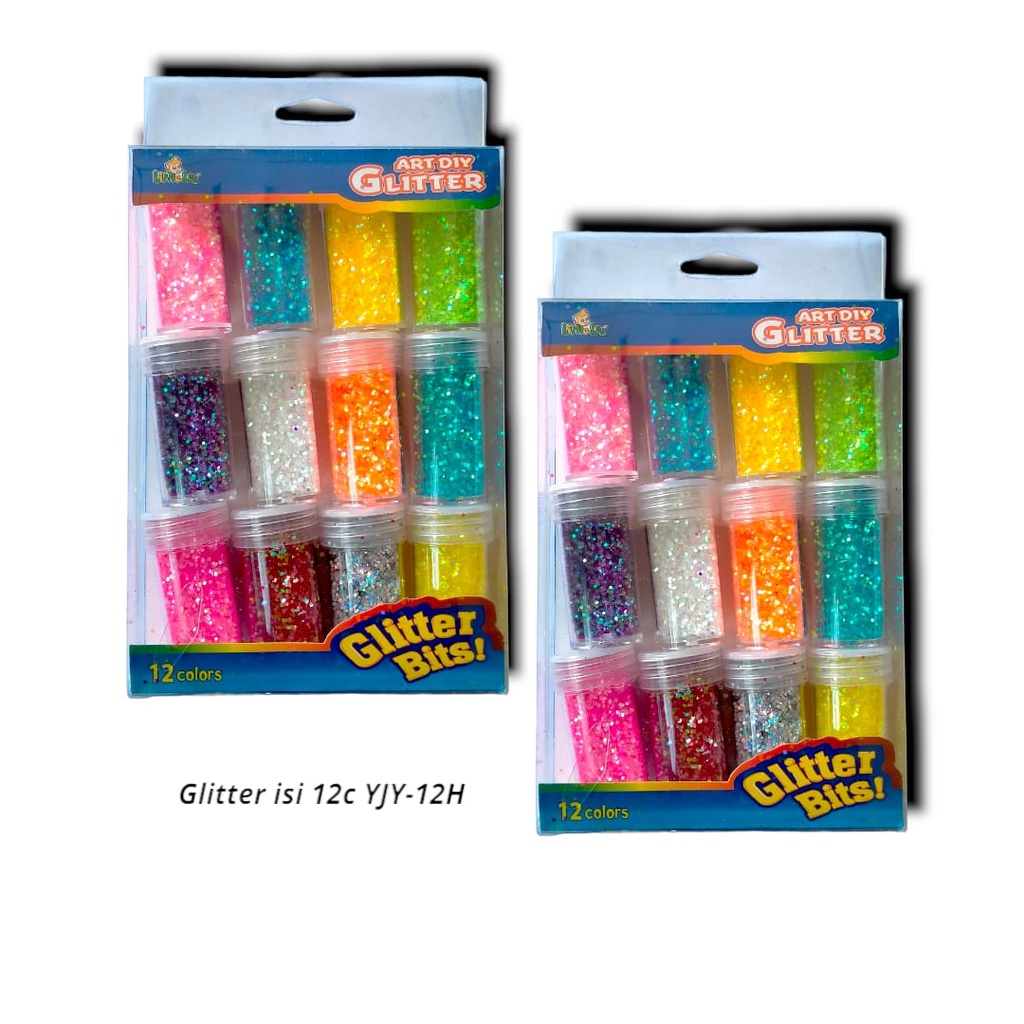 

GLITER TABUR PRAKARYA HIAS SERBUK 12 WARNA SET GLITTER