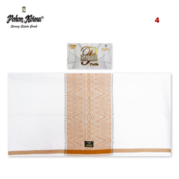 Sarung Pohon Korma Platinum Putih Dobby - 4