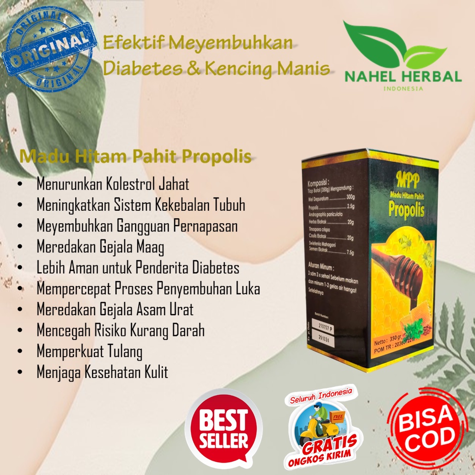 Obat Herbal Asam Urat Kolesterol Dan Sendi Paling Ampuh Resep Dokter Diapotik - Madu Hitam Pahit Pro