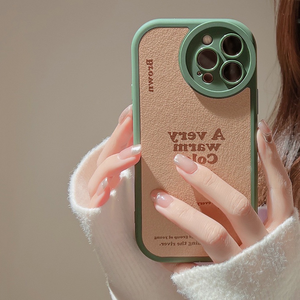 IPHONE Ins Retro Simple Cocok Untuk Iphone14 14pro 14Plus 14prm Iphone13 13pro 13prm Iphone11 7Plus 8Plus Xr XS 12 Pro Max Empat Sudut Casing Ponsel Tahan Guncangan