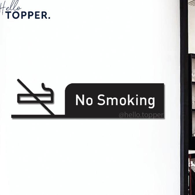 

Sign Akrilik No Smoking Acrylic Signage Hollow UV Print