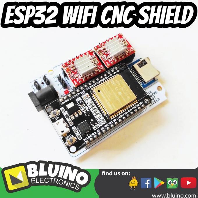 Esp32 Wifi Cnc Shield Axis Xy Microsd - Drawing Robot Plotter Pen