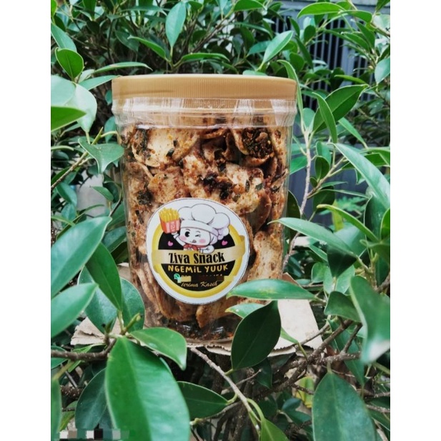 

BASRENGkripik pedas Daun jeruk kemasan toples 250grm