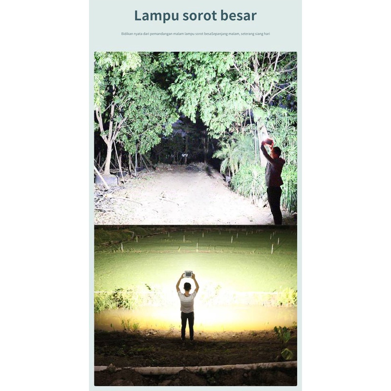 BENIH Lampu Tenaga Surya Luar Tahan Air 300W Lampu Luar Ruangan LED Lampu Luar Ruangan Tenaga Surya untuk Pintu Depan, Halaman Belakang, Tangga, Garasi, Taman