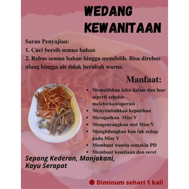 

Wedang kewanitaan wedang rempah