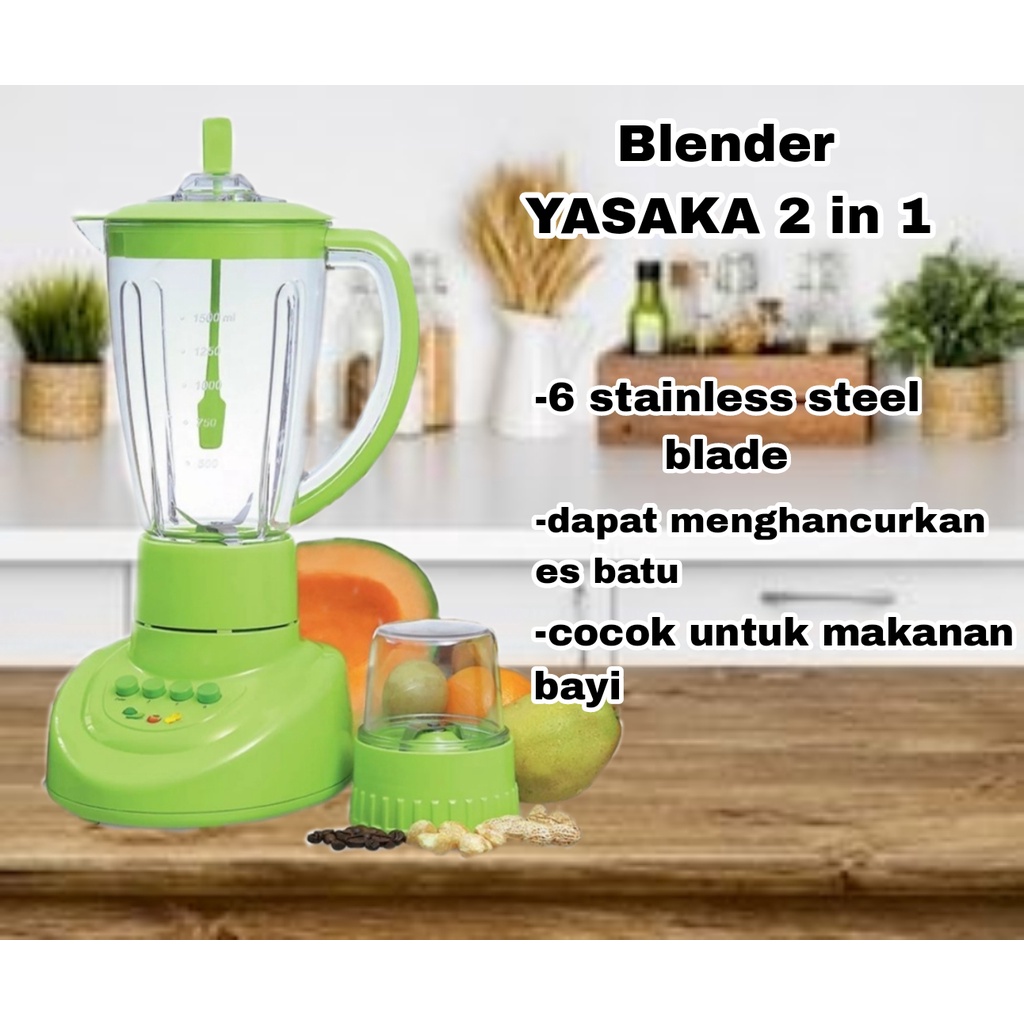 BLENDER PLASTIK YASAKA 3 in 1 &amp; 2 in 1  NATIONAL QUALITY, BLENDER TABUNG PLASTIK FOODGRADE 100% BAHAN PREMIUM