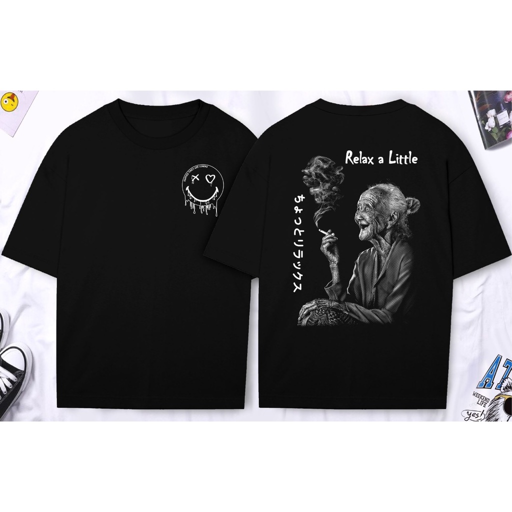 Kaos Pria Kaos Distro Pria TShirt Pria RELAX A LITTLE DTF358 RYZB