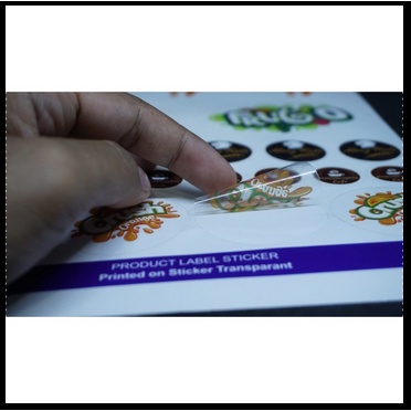 Cetak Print Stiker Transparan A4 Custom