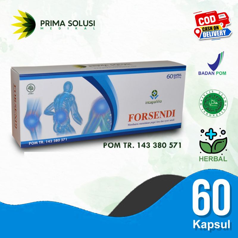 Forsendi 60 Kapsul / Asam Urat / Reumatik / Nyeri Sendi / Herbal