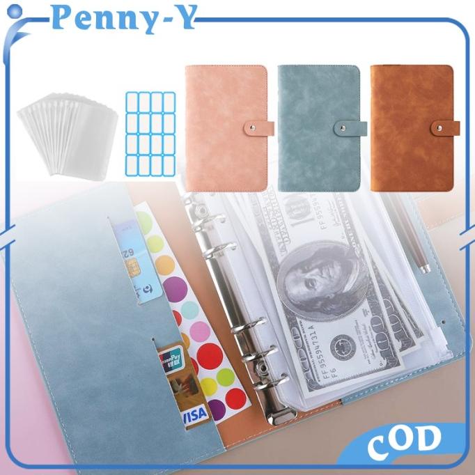 

1 Set Binder Budget Planner A6 Cash Envelope Binder PU Leather