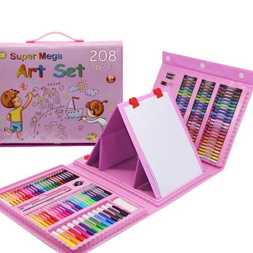 

☻☻► <^ SJA ^> 208pcs Crayon Anak Set 208pcs Blossom Kids Crayon Mewarnai dan Melukis Lengkap dengan Cat Air