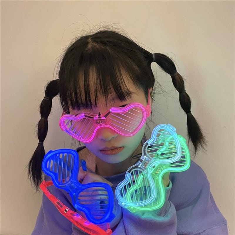 mrcaisen KACAMATA PARTY kacamata nyala malam colorful eyeglass beauty fashion kacamata hip hop kacamata led lumunous kacamata natal kacamata tahun baru lampu tahun baru