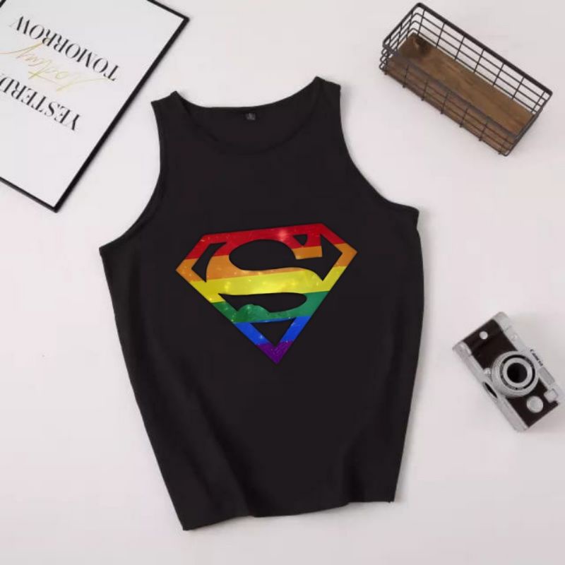 Singlet Anak Laki Dan Perempuan Untuk Anak Usia 2 sampai 10 Tahun Gambar superkids warna Kaos Anak Tanktop Anak Laki Laki Kaos Dalam Anak Baju Anak Laki