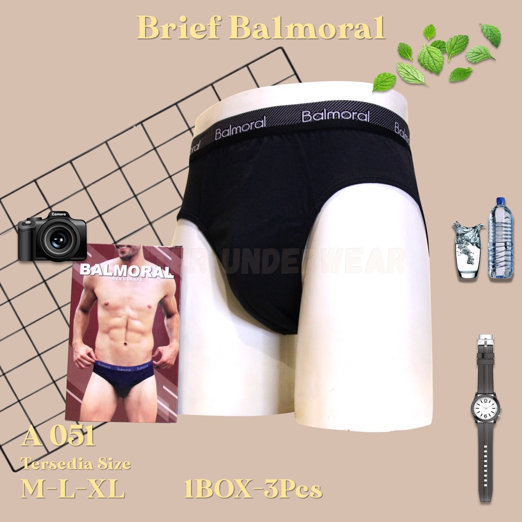 Celana Dalam Pria Brief Balmoral CD A 051 Isi 3Pcs/Pack Size M-L-XL