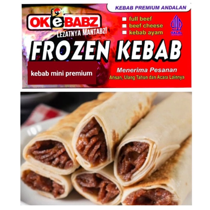 

kebab mini/kebab mini full daging sapi asli isi 10 pcs