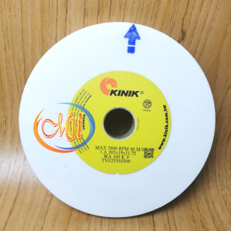 Batu Gerinda Duduk 8 inch Kinik Batu Gerinda Asah 205×19×31.75 Grit 100