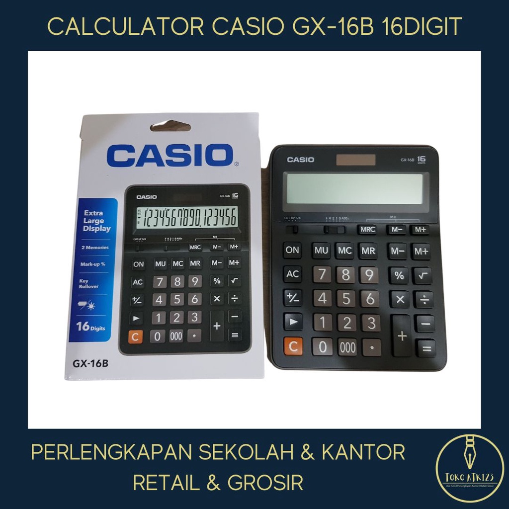 Calculator / Kalkulator Merk Casio GX-16B Extra Large Display 16 Digit