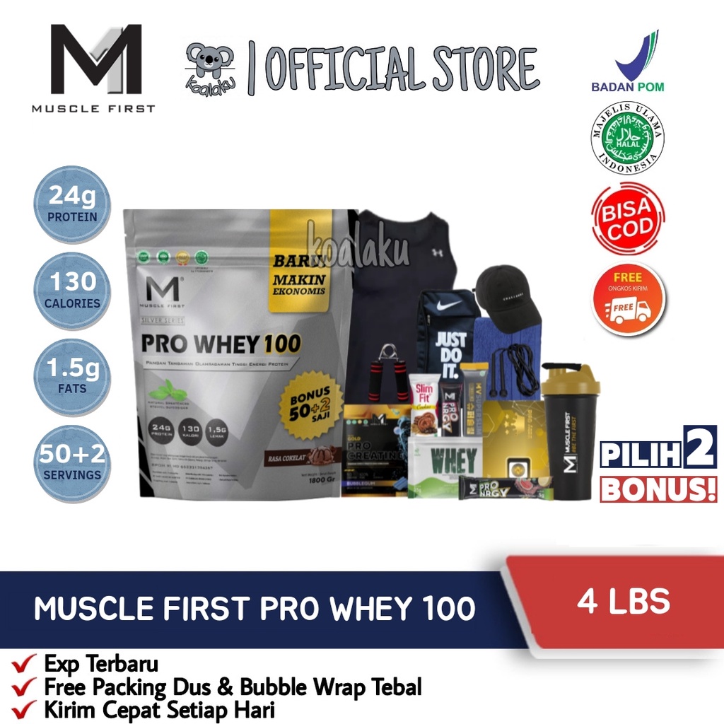 M1 Muscle First Pro Whey 100 4lbs 4 lbs 1.8 kg Susu Whey Protein Diet