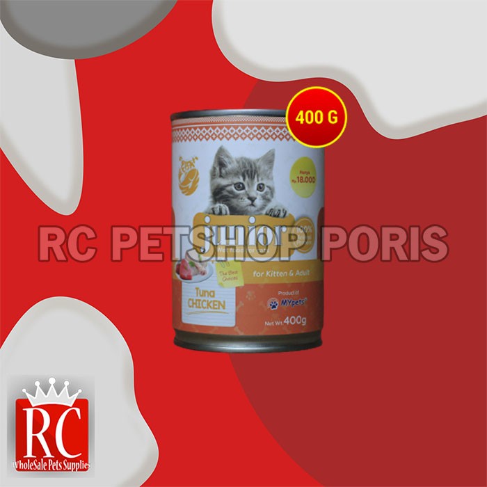 Makanan Kucing Basah Junior Wet Food Kaleng 400 Gram Non Whiskas
