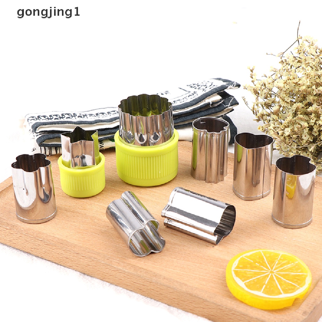 Ggg 8Pcs Stainless Steel Bentuk Bunga Buah Sayur Peelers Cetakan Cookies Cutter ID