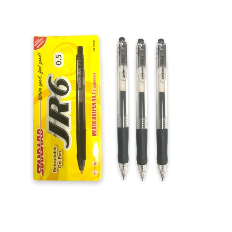 

Pulpen Retrac JR6 Standard / Bolpen Cetrek / Rertactable Gel pen Ukuran 0,5 mm Tinta Hitam Satuan – SATUAN