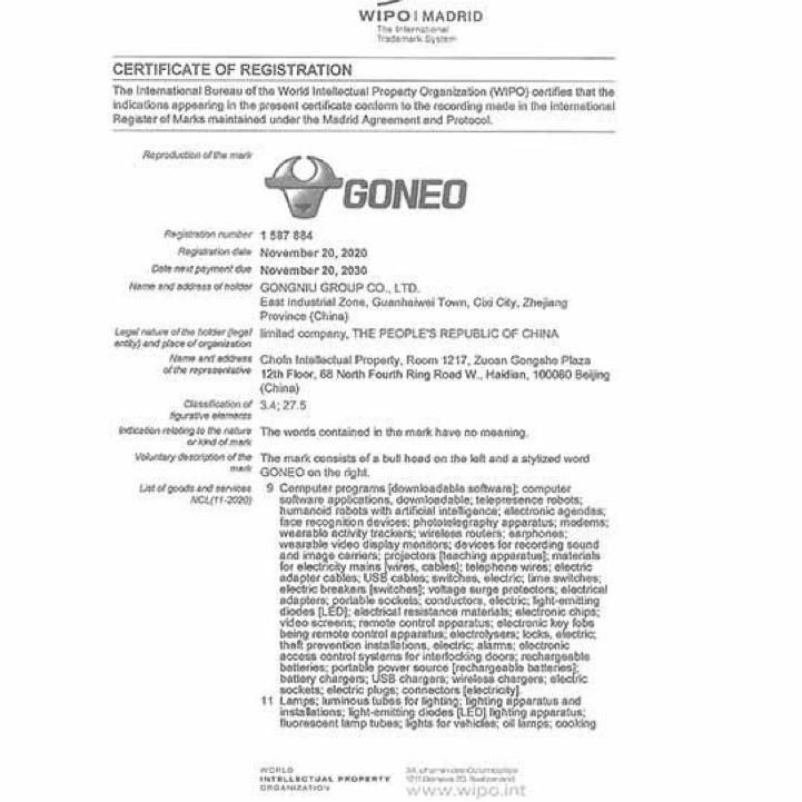 Stok Terbaru Gongniu Goneo G3050 Stop Kontak 5 Lubang Panjang Kabel ( 5m / 3m / 1.5 Meter ) Single O