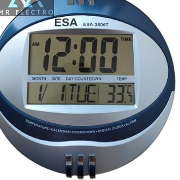 Termurah JAM DINDING DIGITAL 3806T / 3885 - JAM DINDING DIGITAL BULAT - FITUR LENGKAP - WARNA RANDOM