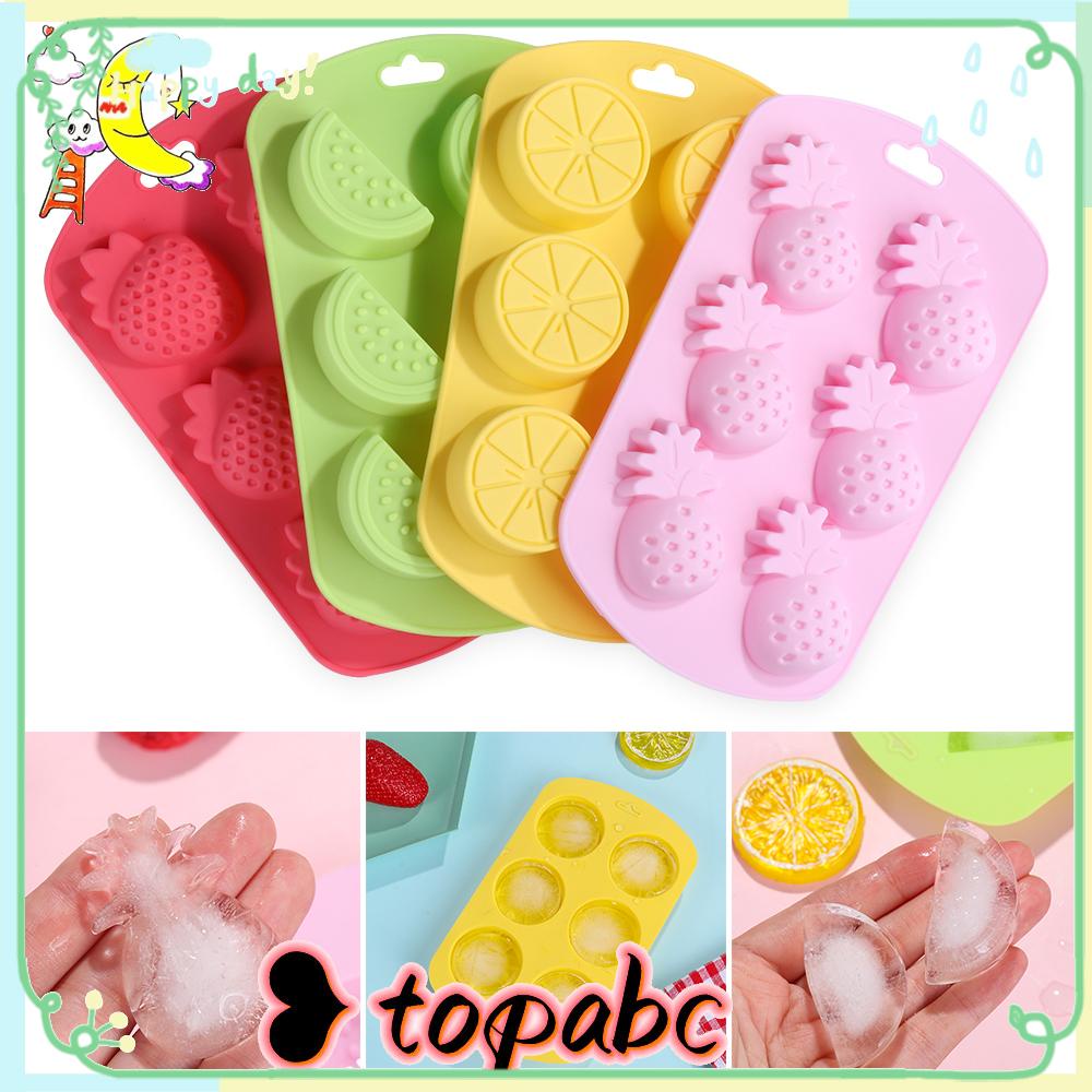 Top Cetakan Permen Coklat Gummy Strawberry Nanas Lemon Fruit Ice Mold