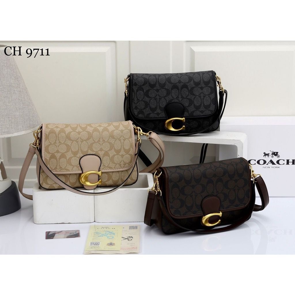 Co@ch Signature Soft Tabby Shoulder Bag 9711 (FreeKantongKain+Bubble Wrap)