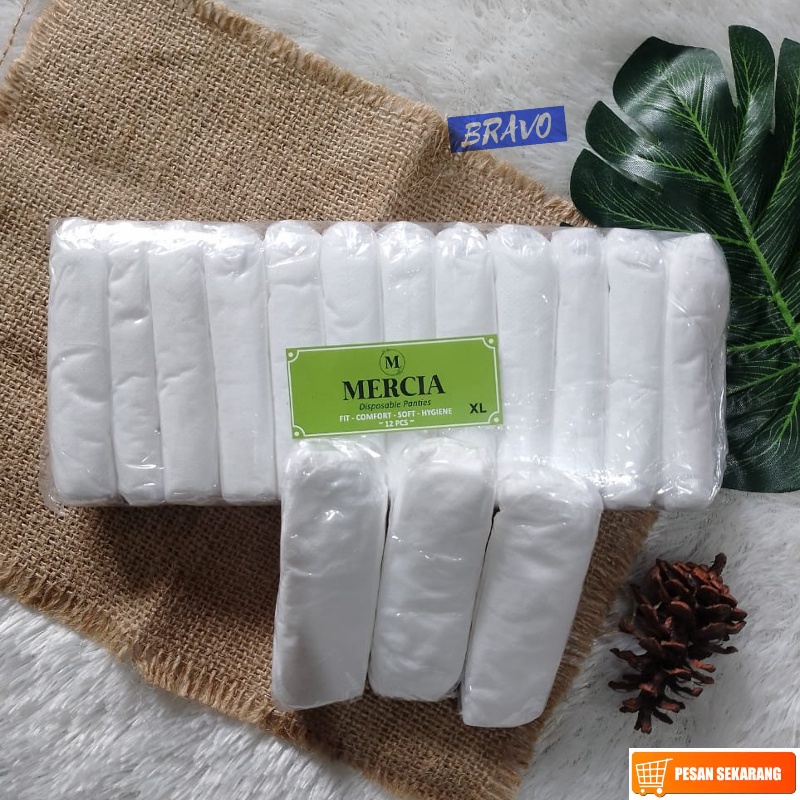 (1 LUSIN) HEDONA Celana Dalam Sekali Pakai Hedona Wanita Hedona Pria Hedona Putih Hedona Hitam CD Da